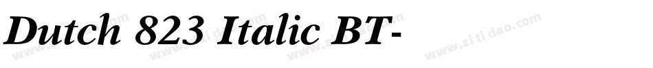 Dutch 823 Italic BT字体转换